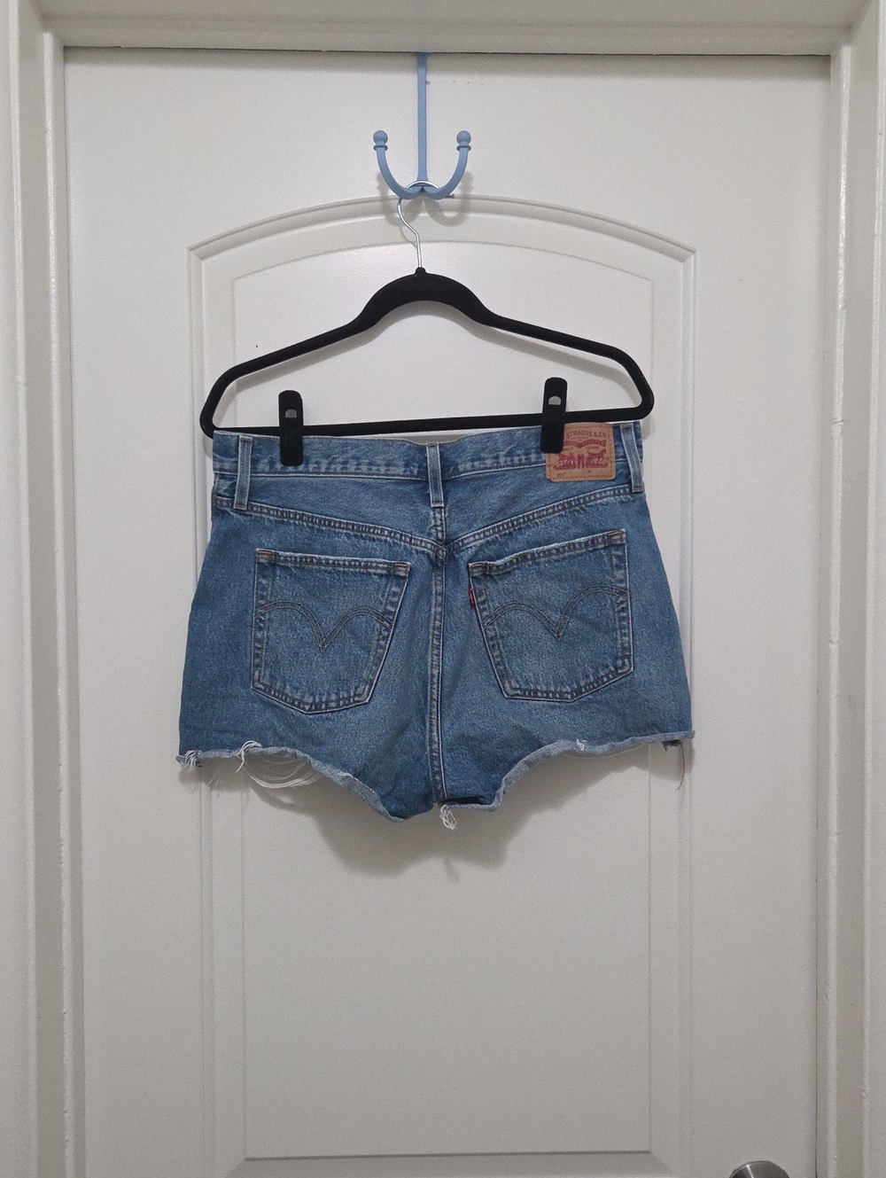 Levi's Women's Light Blue Denim Cutoff Shorts